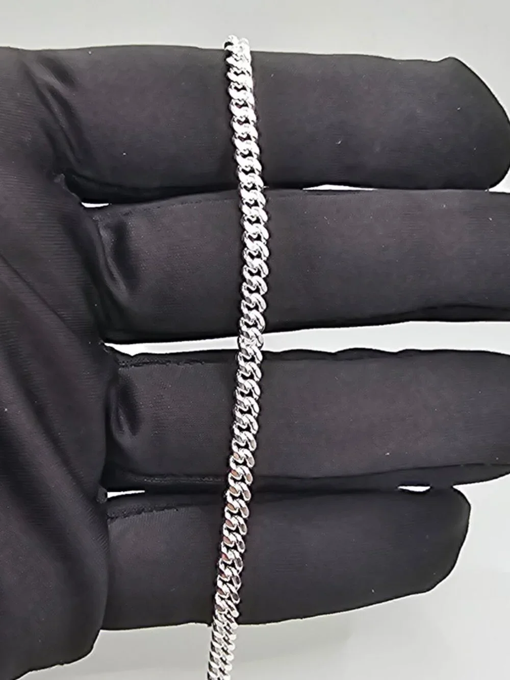 Sterling Silver 925 High Polished Miami Cuban Bracelet 3.7mm 8 inches